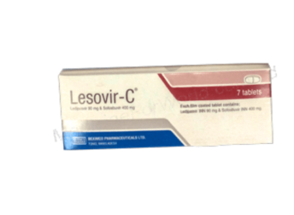 Sofosbuvir + Ledipasvir (Lesovir-C 400mg+90mg)