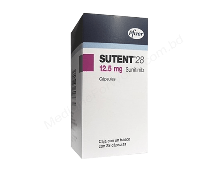 Sunitinib (Sutent 12.5mg/25mg/50mg)Rx