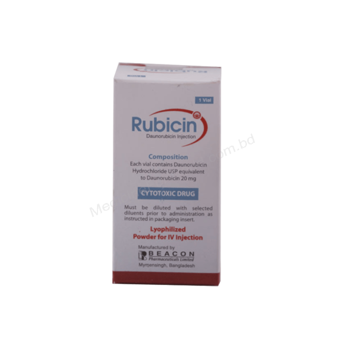 Daunorubicin Hydrochloride (Rubicin 20mg/ 10ml) Rx