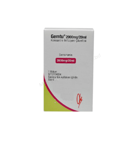 Gemcitabine (Gemtu 1000mg/ 10ml / 2000mg/ 20ml / 200mg/ 2ml) Rx